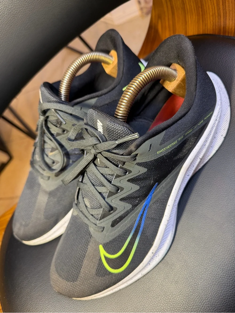 Nike Quest 3 Athletic Running Shoes Black/Blue/Volt DH0203-001 Men’s Size 11.5